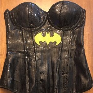 Batman black corset with sequins